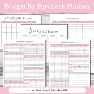Paycheck Budget Planner, Budget by Paycheck Template, PDF Printable Budget Tracker, Finance Planner, Zero Based Budget Sheet Binder