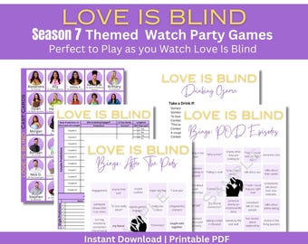Love is Blind Watch Party Pack | Season 7 | Bingo Cards | Cast Guide | Drinking Game | The Ultimate Love Is Blind Watch Party Pack