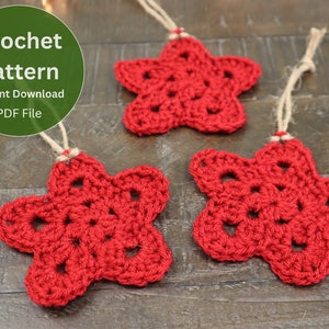 Star Granny Square Crochet Pattern, Crochet Star, Star Ornament, Star Gift, Granny Square Pattern, Star Applique, Crochet Pattern