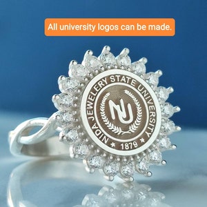 College ring, Woman college ring , Class ring, Personalized ring, Personalized jewelry,Graduation ring , Christmas gift , gifts , minimalist