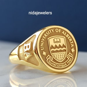 Graduation Gift,Personalized ring ,University Ring ,Class Ring , Family Ring ,Father&#39;s Day ,Signet Ring