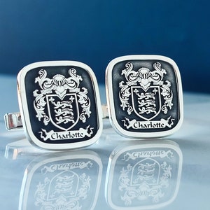 Coat of Arms Cufflinks,Family Crest Cufflinks,Custom Signet Cufllinks,Crest Cufflinks, Family Crest Cufflinks, Valentine Gift,Christmas gift
