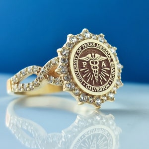 College ring,Solid gold college ring,University ring,graduation ring,personalized gift,personalized jewelry,handmade jewelry,graduation gift