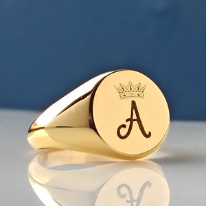 initials ring, christmas gift , Christmas Gift Family Crest Signet Ring, Signet ring men, signet ring women, Coat of Arms, Signet Ring gold