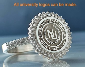 College Ring,University Ring,Graduation Gift,Graduation Ring,Woman Ring,Class Ring,College Class Ring,School Ring,High School Ring,halloween