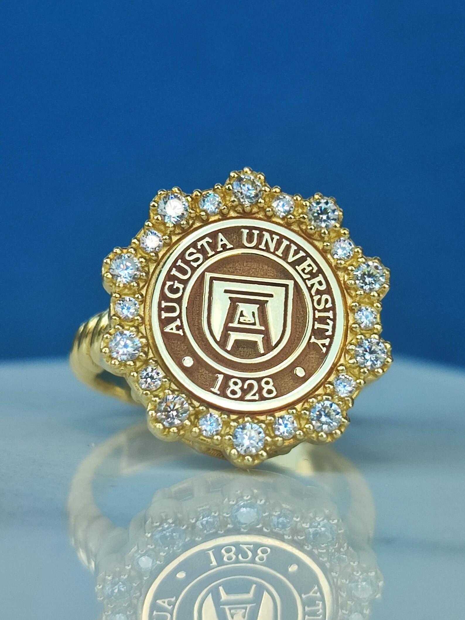 Custom Sterling Silver University Ring, Personalized Graduation Jewelry ...