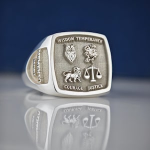 Wisdom stoick ring , For Virtues , Wisdom ring , Amor Fati stoick ring , Stoick ring , Halloween, Christmas gift, Personalized Gifr , Wisdom