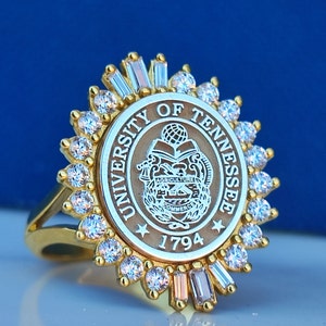 Personalized Gift, Graduation Gift, Graduation Ring, University Ring, Family Ring, Coat of Arms Logo Ring, College Ring, Class Ring