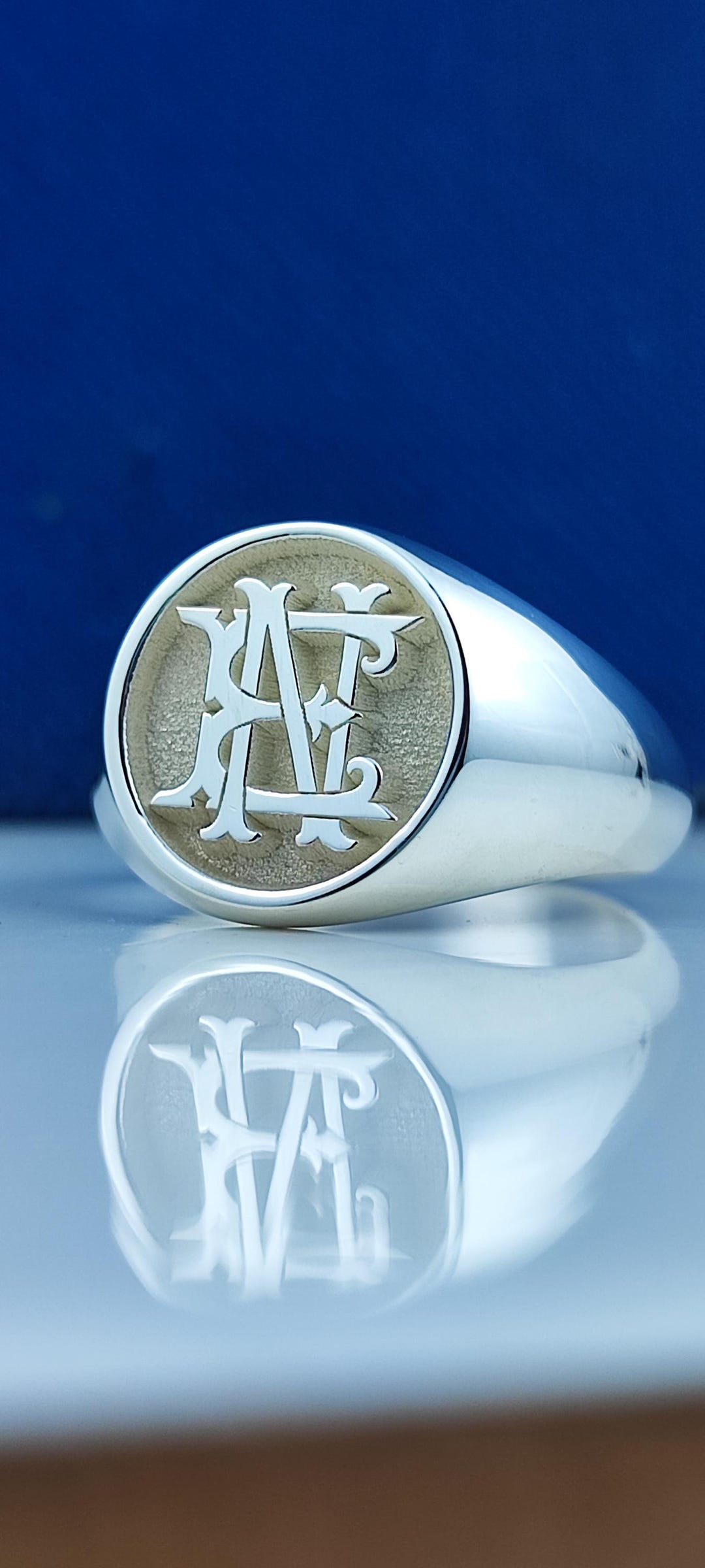 Personalized Monogram Ring - Custom Initial Jewelry for Men-women ...