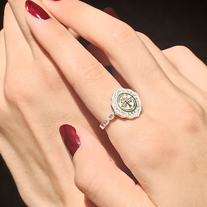 Personalized Ring College Ring Class Ring – Custom Sterling Silver Graduation Ring with Gemstone, Unique Gift for Her