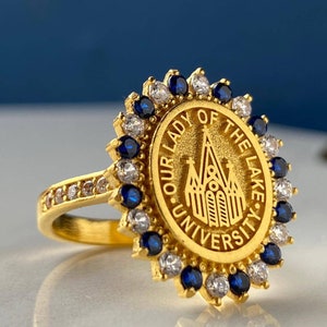 College Gift, University Ring,College Ring,Micron Plated Ring,Graduation Ring, Graduation gift, Personalized Ring, Personalized Gift,For Him