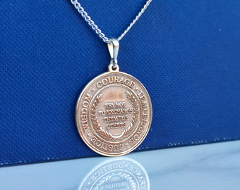 Sterlingzilveren Cardinal Virtues-ketting, stoïcijnse sieraden