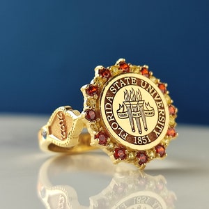 College Ring , Solid Gold Woman Ring , Woman Stone Ring , Class Ring , University Ring , Graduation Gift , Graduation Ring