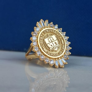 Graduation Gift,Baguette Stone Ring,Personalized gift, College Ring, University Ring , Graduation Gift , Graduation Ring , Woman Ring , Gift