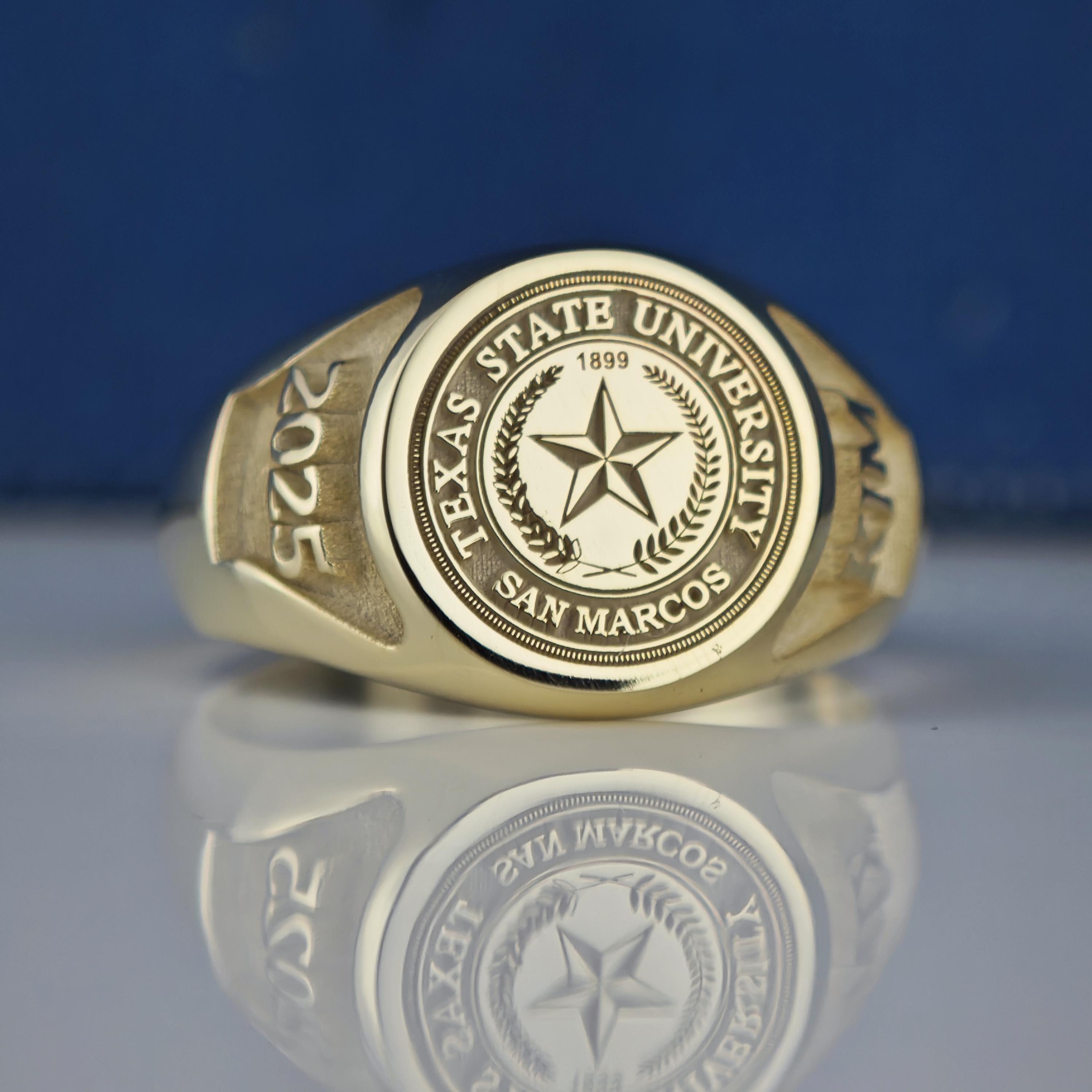 Okinawa Prefecture American University Class Ring Minimalist 