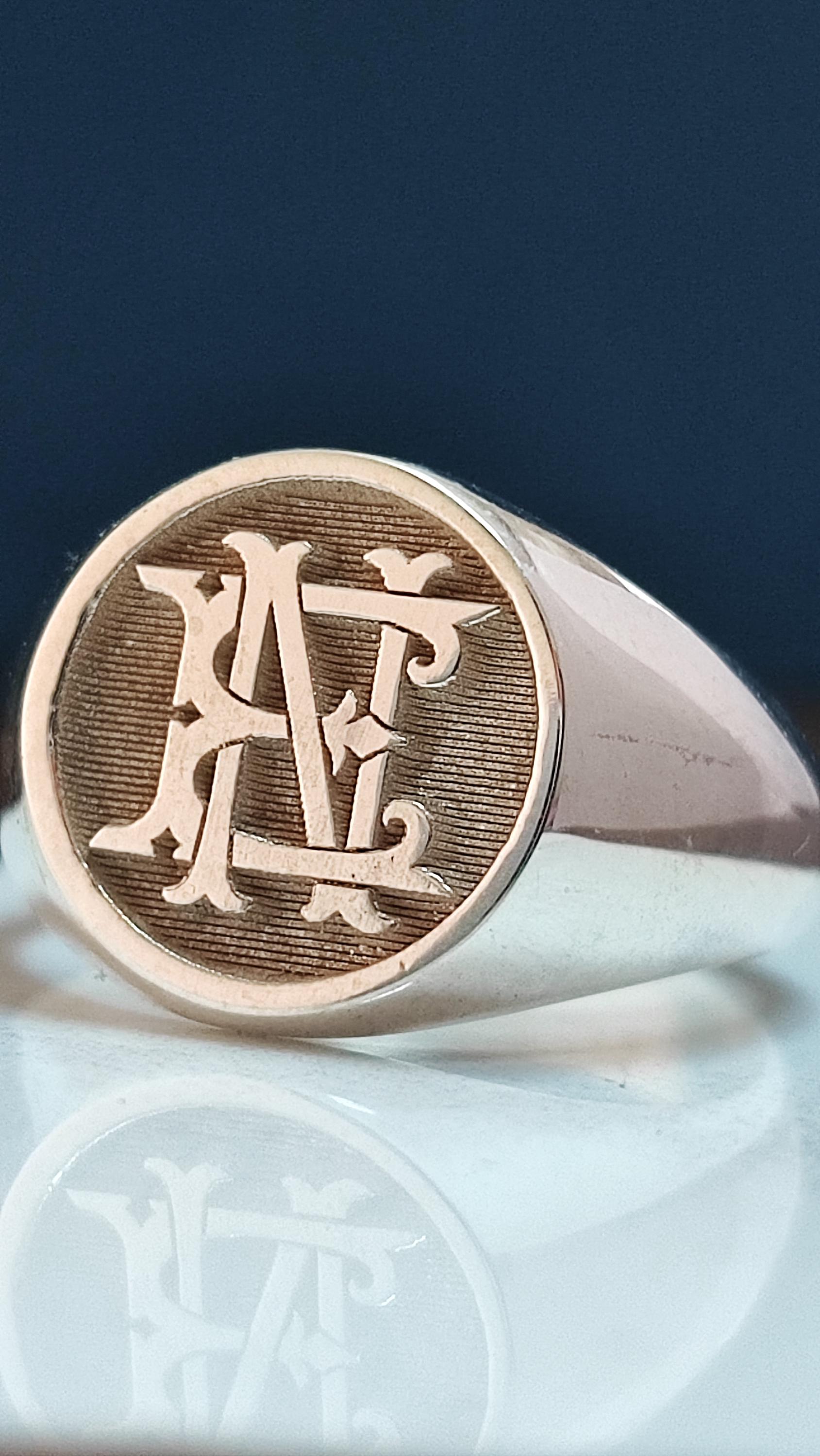 Personalized Monogram Ring - Custom Initial Jewelry for Men-women ...