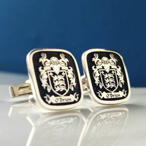 Family logo custom cufflink,Crest cufflink,Personalized cufflink,Custom cufflink,Christmas gift,Valentine&#39;s gift,Sterling silver cufflink