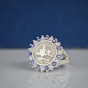College-Abschluss Ring, Solid Gold Graduierung Klasse Ring - Klasse Ring, personalisierte Abitur Ringe, Abschlussgeschenk, Geschenk