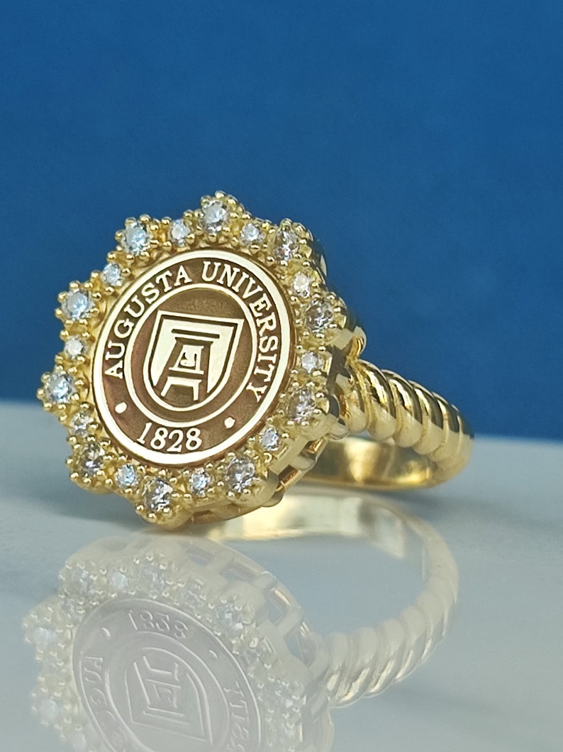 Custom Sterling Silver University Ring, Personalized Graduation Jewelry ...