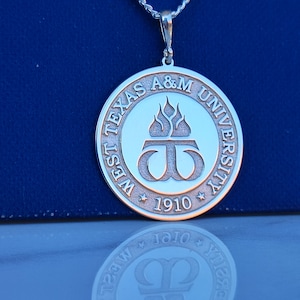 College necklace , College Necklace , High School Necklace ,University Pendant ,Personalized Jewelry,Personalized Pendant ,College Pendant