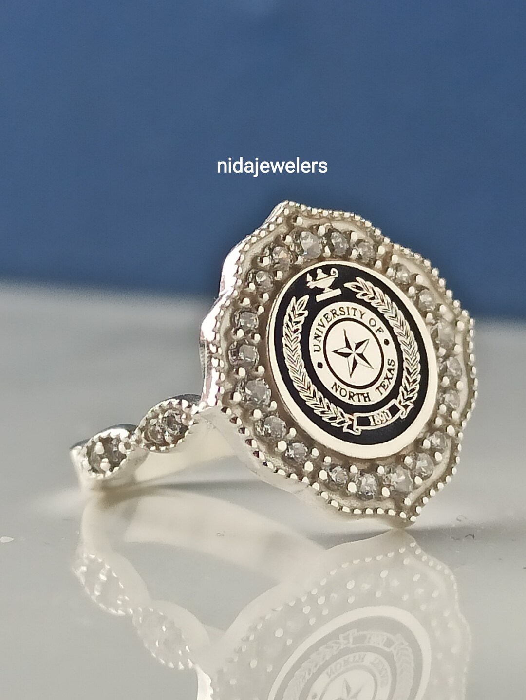 Personalized Sterling Silver Class Ring, Graduation Gift - Etsy