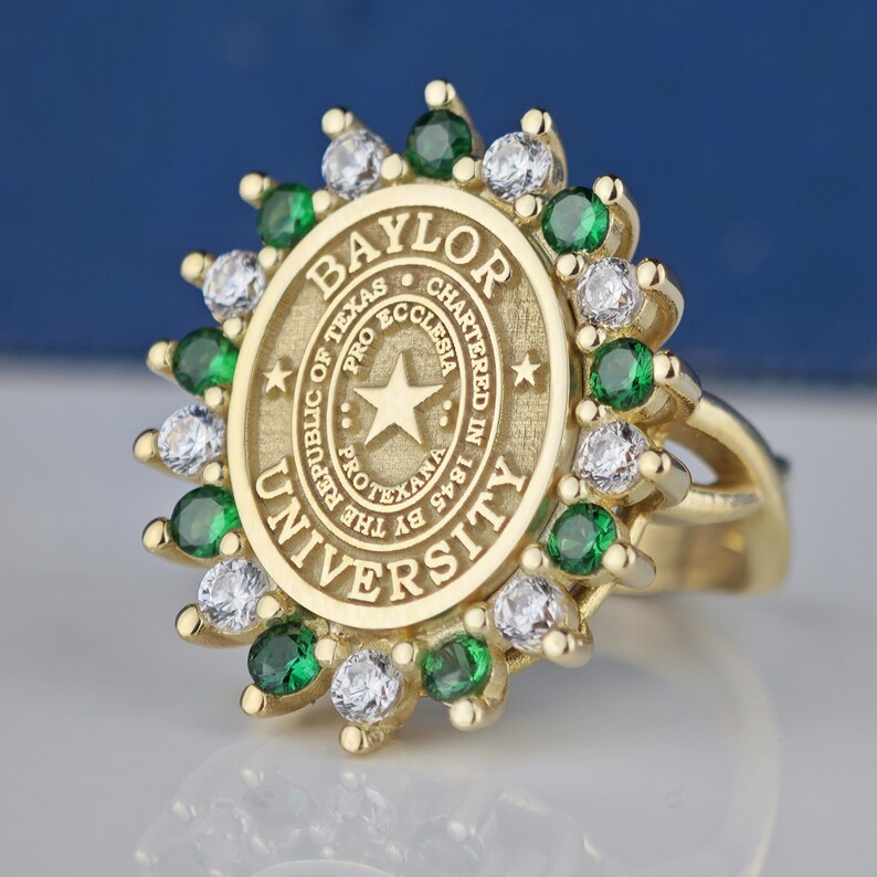 Gold Graduation Ring for Women – Personalized Sterling Silver Class ...