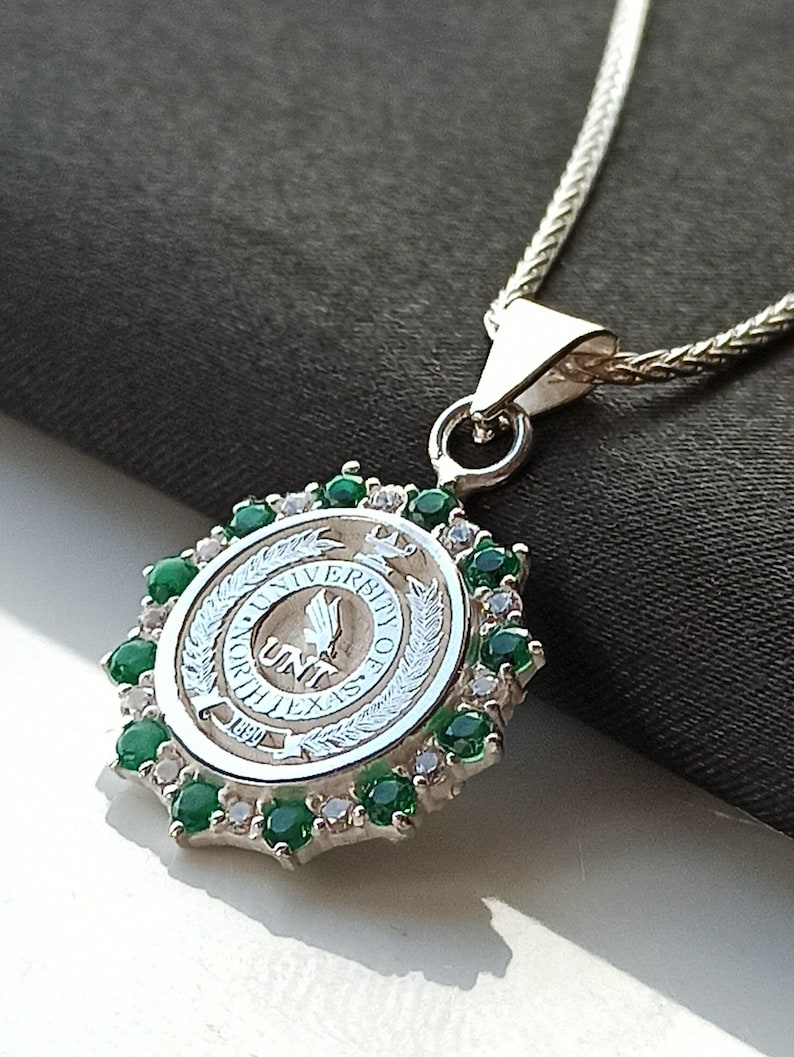 College Necklace , University Necklace , Personalized Necklace , Graduation Gift , Class Necklace , Woman Necklace,Signet Necklace , Gift image 2