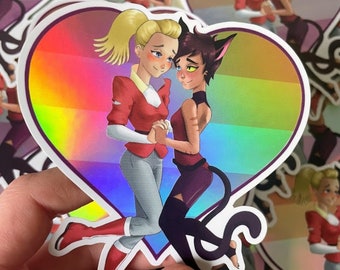 Catradora holografisk klistermärke