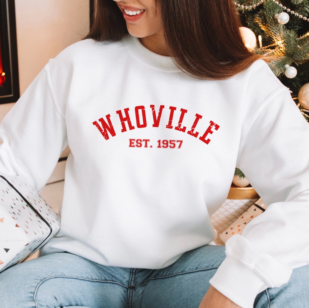 WHOVILLE University Sweatshirt Grinch Whoville Christmas - Etsy