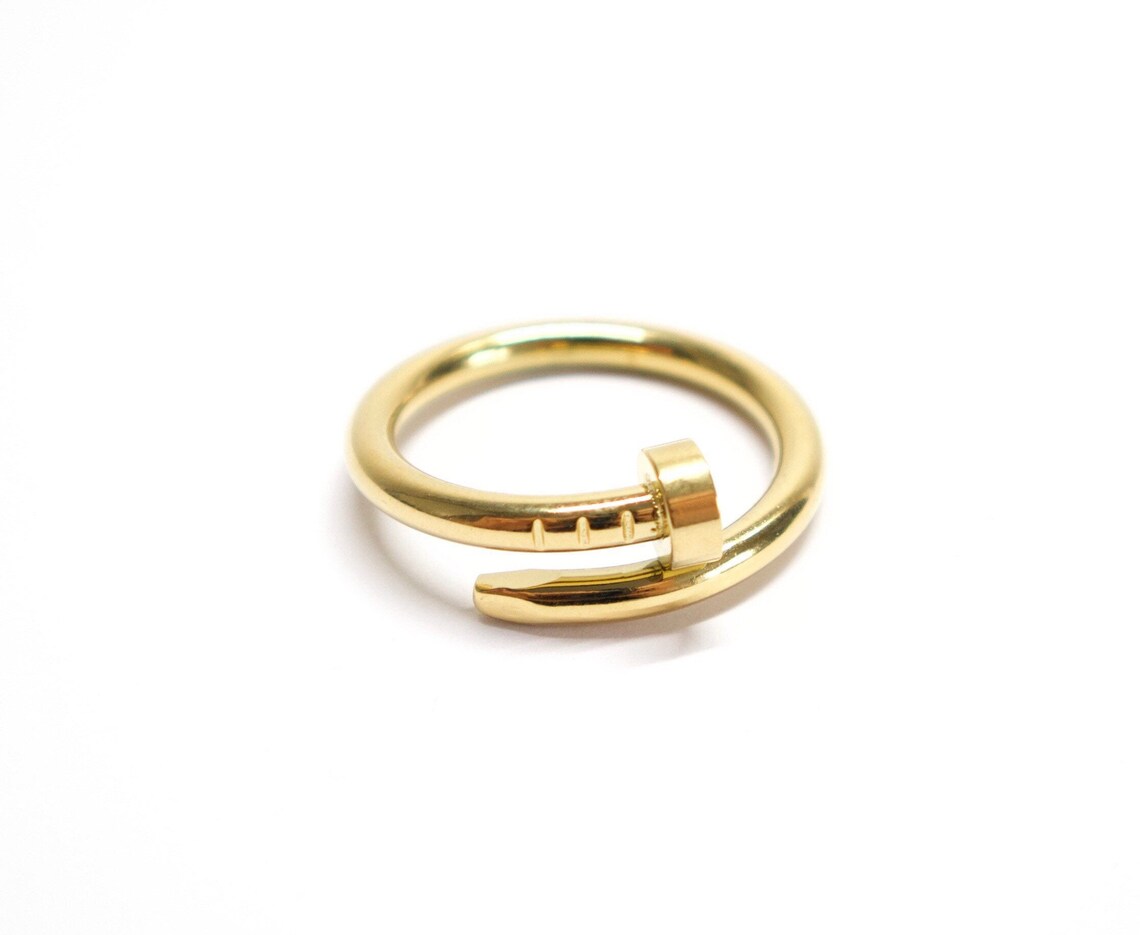 Gold nail Ring Etsy