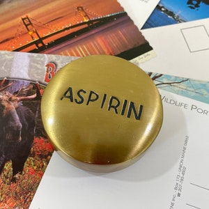 Brass ASPIRIN Paperweight by ACR Limited - Not a Trinket Box