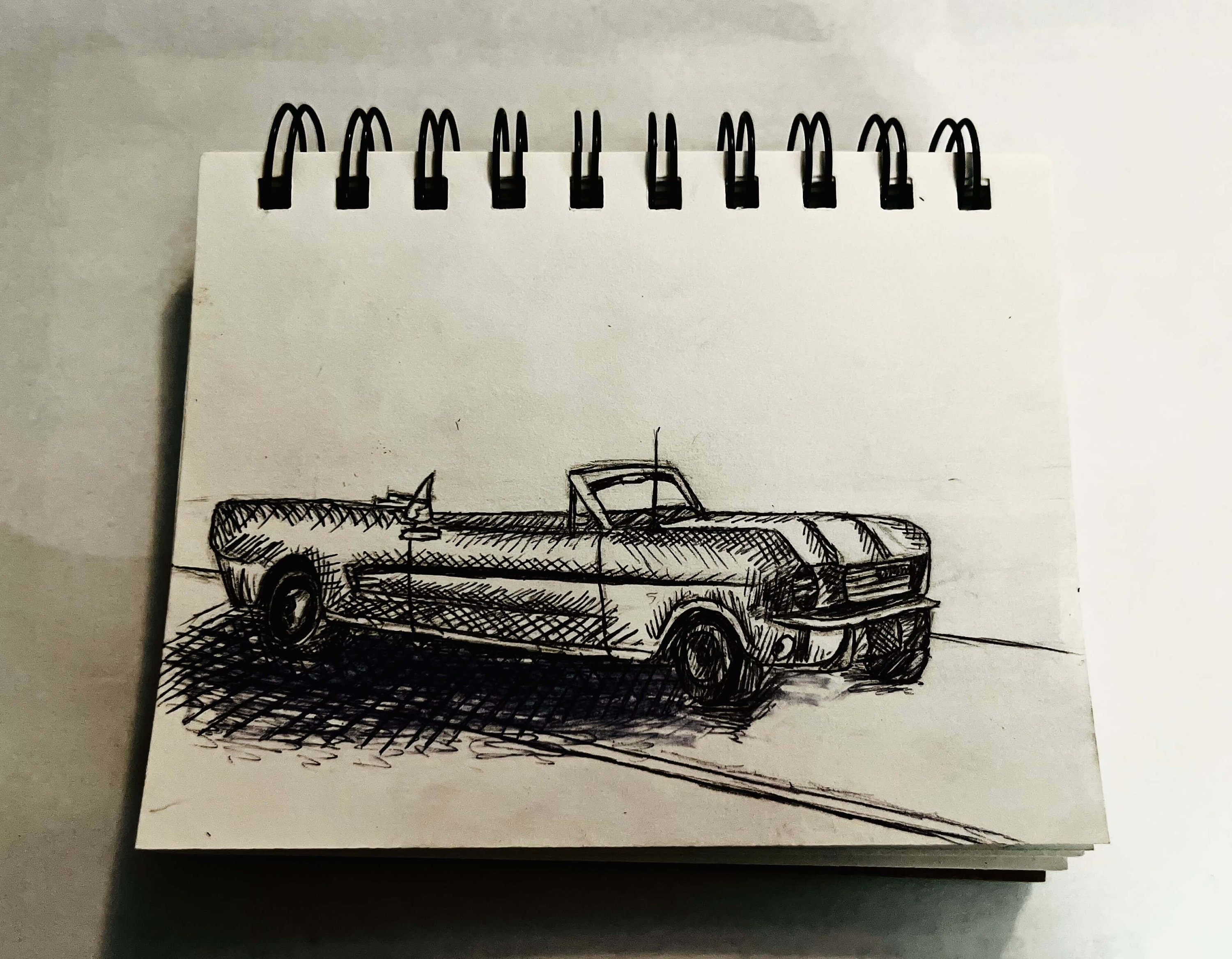 Pen And Ink Car American Car Card: Unique Classic Thirties Desi...