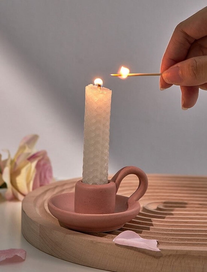 Siena Ceramic Candlestick Holder Handmade Candle Holder Etsy