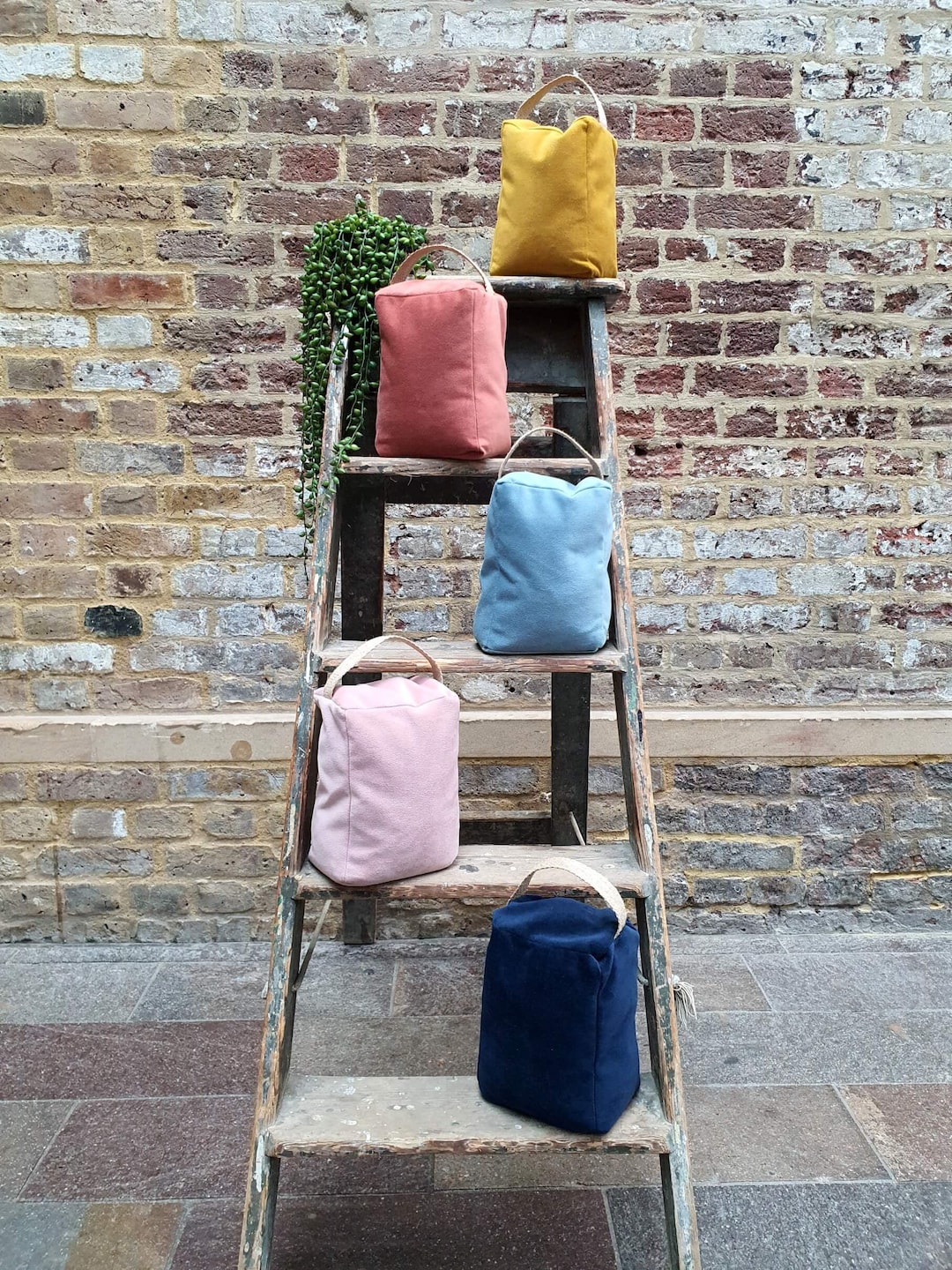 Door Stops Velvet Fabric Square Luxury Soft Yellow Etsy UK