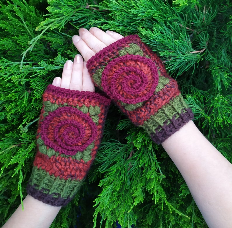 Wool Flower Mittens, Women Boho Mittens, Colorful Flower Gloves, Women Muff, Driving Gloves, Hand Arm Warmers, Embroidered Mittens image 3