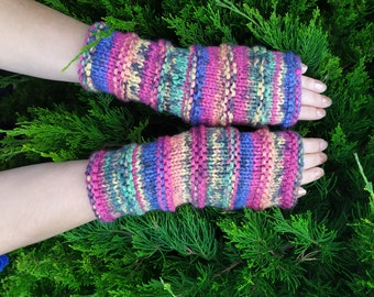 Wool fingerless Mittens, Fingerless Gloves, Women Muff, Driving Gloves, Hand Warmers, arm warmers, Winter Mittens, Wrist warmers