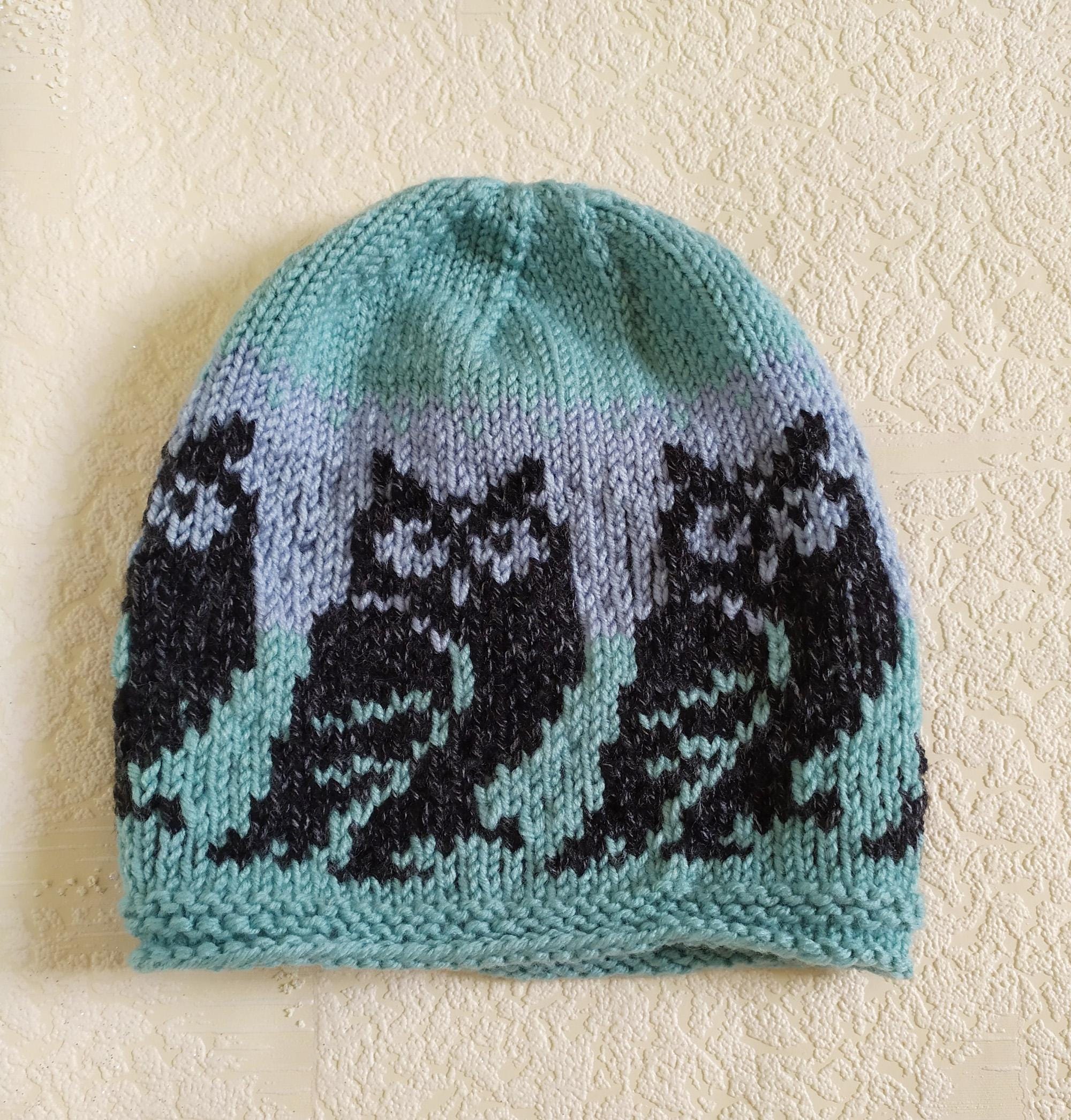 Handmade Knit Owl Beanie: Colorful Jacquard Winter Hat