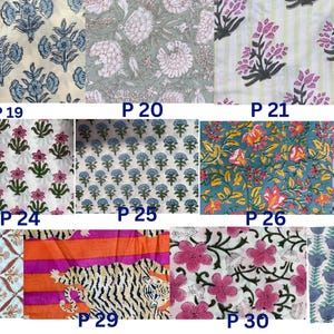 Floral Hand Block Cotton Quilted Duffle Bag, Weekender Travel Tote Bag image 18