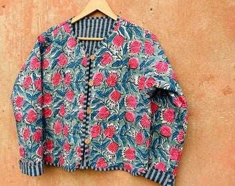 Hand Stitchd Indian Handmade Quilted Patchwork Kantha Jacket & - Etsy