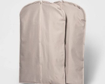Handarbeit Bio | Kleidersack aus 100% Baumwolle | Mantelbezug |Lange Kleiderhülle | Ideales Geschenk | Garderobe organisieren |Reisetasche| Reisegeschenke