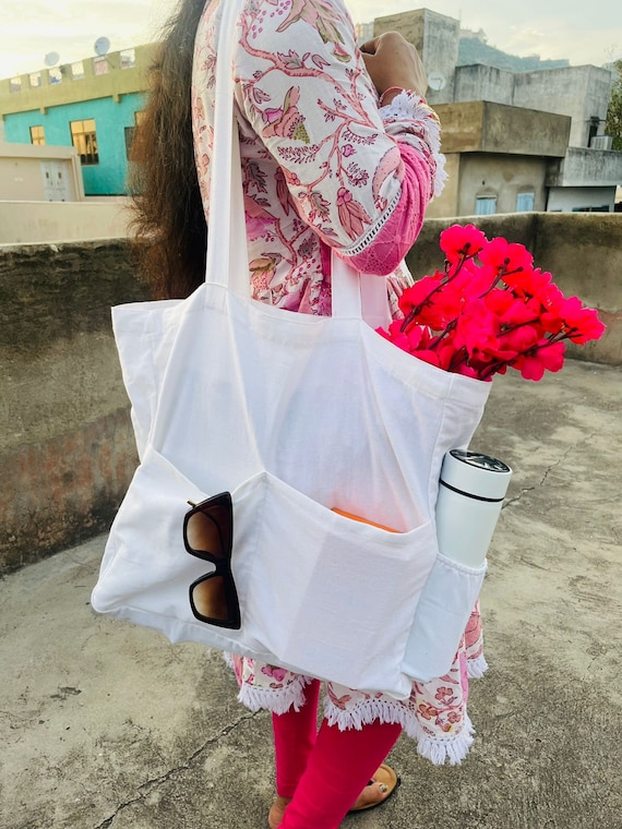Grandes bolsos de mano de algod n de lona vintage regalos nicos