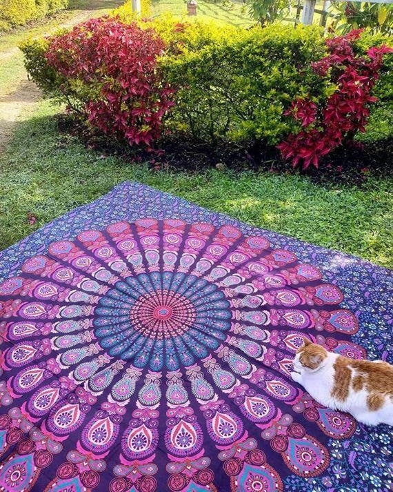 Large Picnic Blanket Mandala Picnic Sheet Beach Mat Blanket