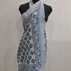 Bawełniany, ręcznie robiony, kwiatowy, miękki i lekki sarong, narzutka na bikini, plażowy sarong, narzutka na ciało, damski szalik, najlepszy prezent dla niej pattern 1