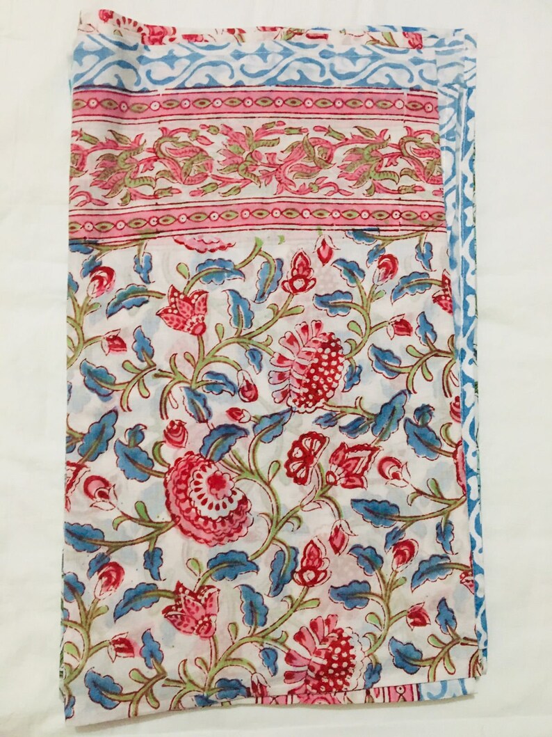 Hand Block Print Cotton Sarong Colorful Cotton Beach Sarong Soft Voile