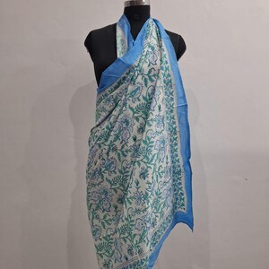 Bawełniany, ręcznie robiony, kwiatowy, miękki i lekki sarong, narzutka na bikini, plażowy sarong, narzutka na ciało, damski szalik, najlepszy prezent dla niej pattern 15
