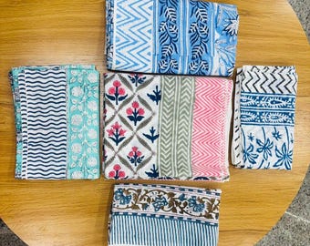 Hand Block Printed Cotton Sarong – Floral Beach Cover-up, Summer Pareo