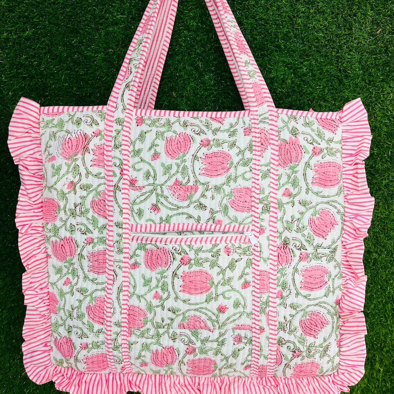 Ruffle Tote Bag - Etsy