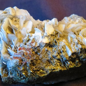 Calcite and pyrite, Abendab mine, Tsumeb, Namibia