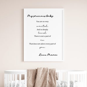 Carta para impressão "Meu Precioso Bebê" da mamãe - Mãe Solteira ou Solo Impressão A4 SOMENTE DOWNLOAD DIGITAL