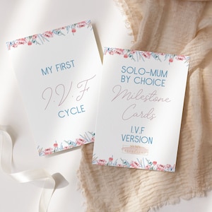 Solo Mum/Mom by Choice Floral IVF Milestone Cards DIGITAL DOWNLOAD Only Printable - Floral Milestone Cards - Mum and Mom Edition